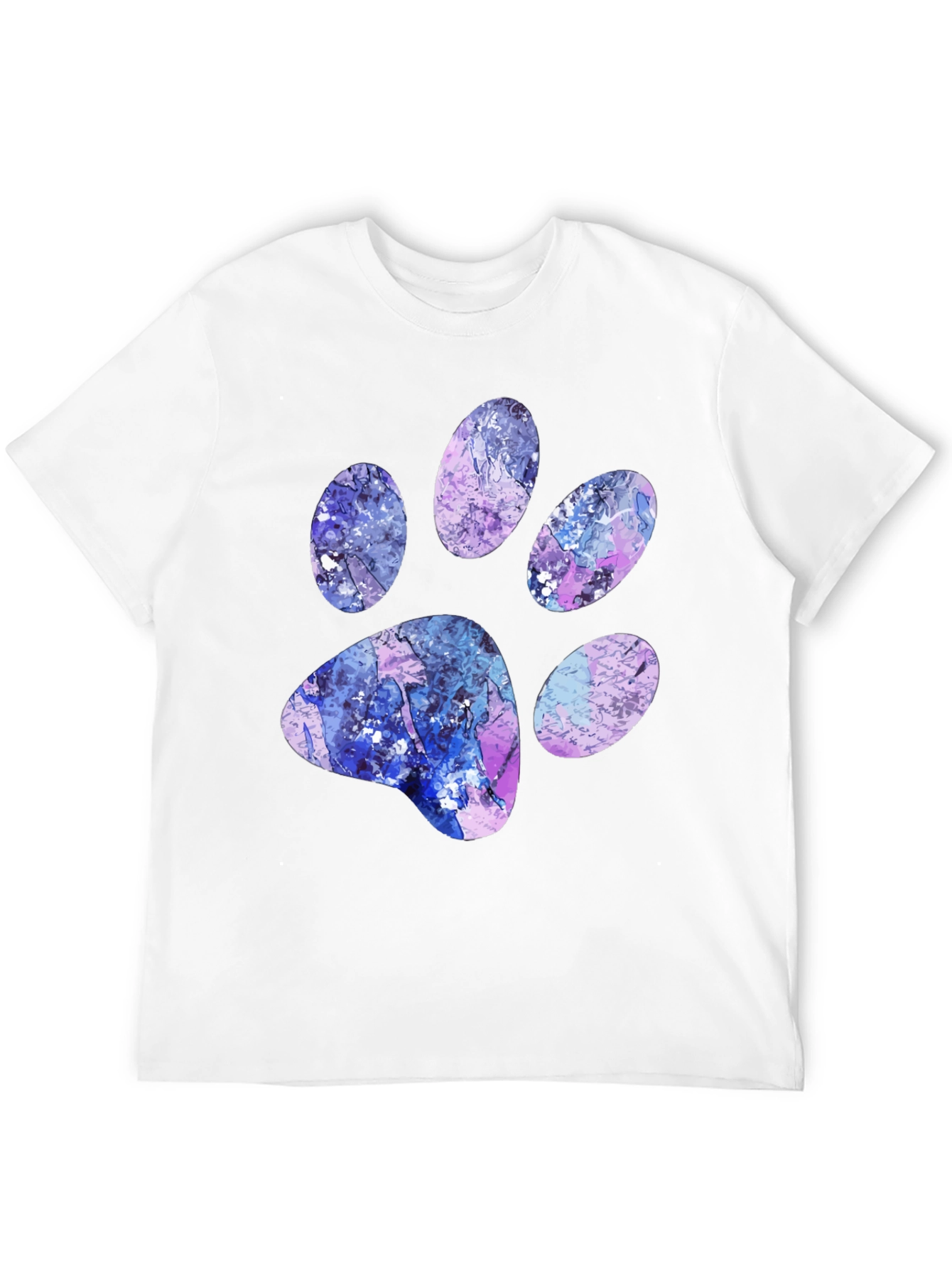 Abstract Paw Print Black T-Shirt