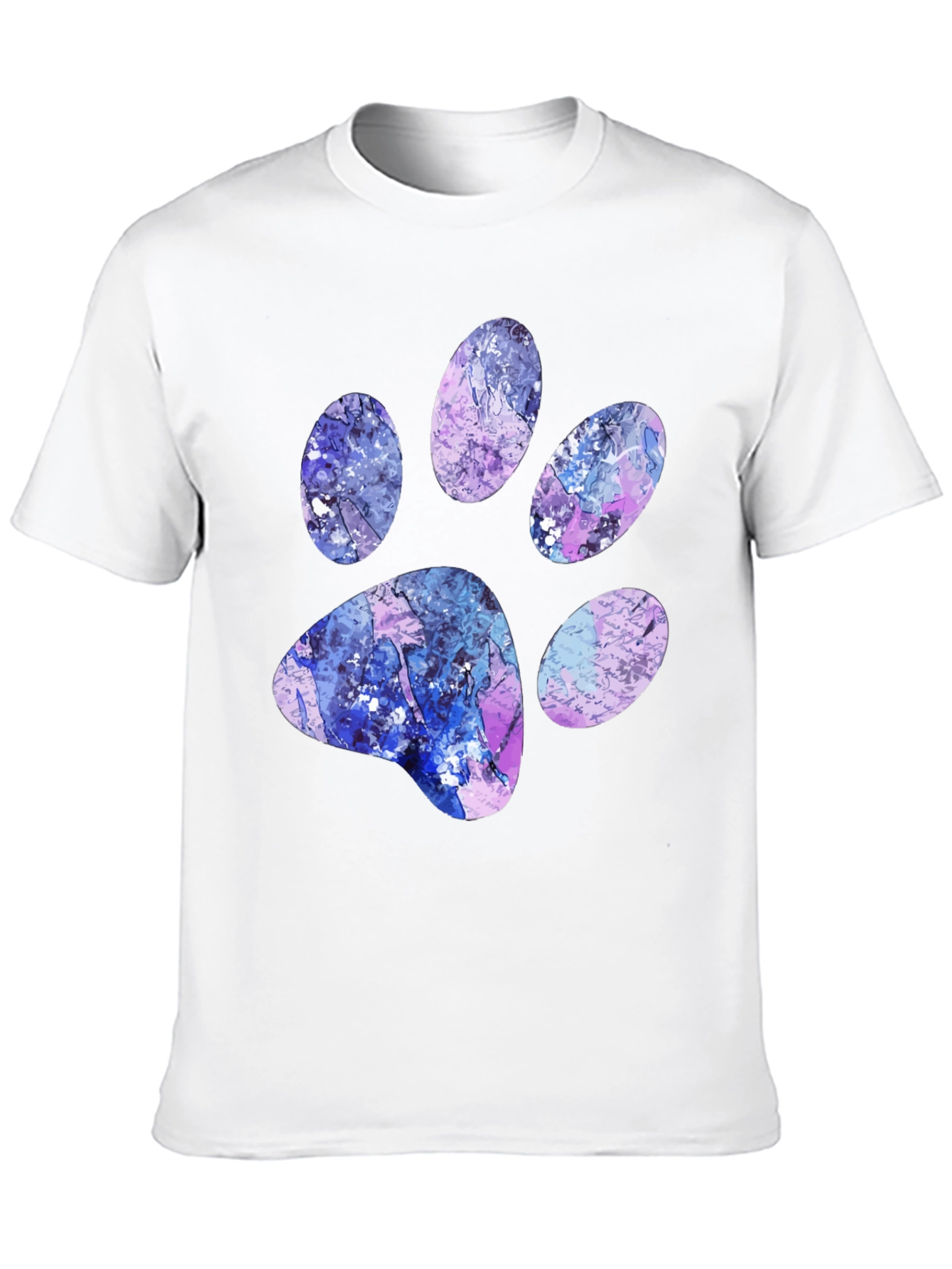 Abstract Paw Print Black T-Shirt