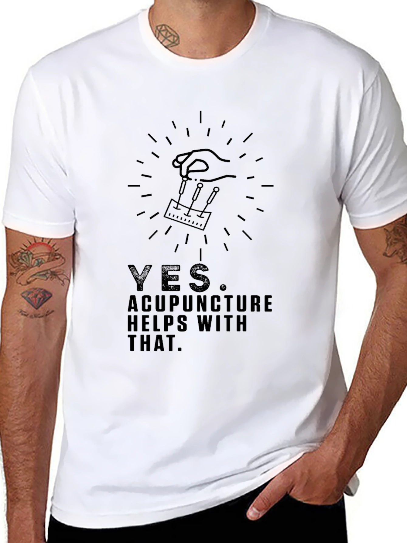 Acupuncture T-Shirt: Yes It Helps With That Funny Tee