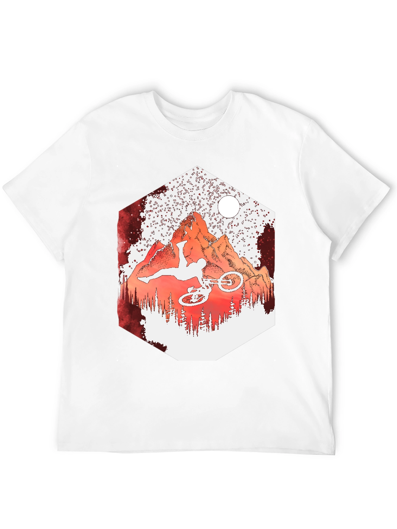 Mountain Biker T-Shirt - Extreme Sports Design