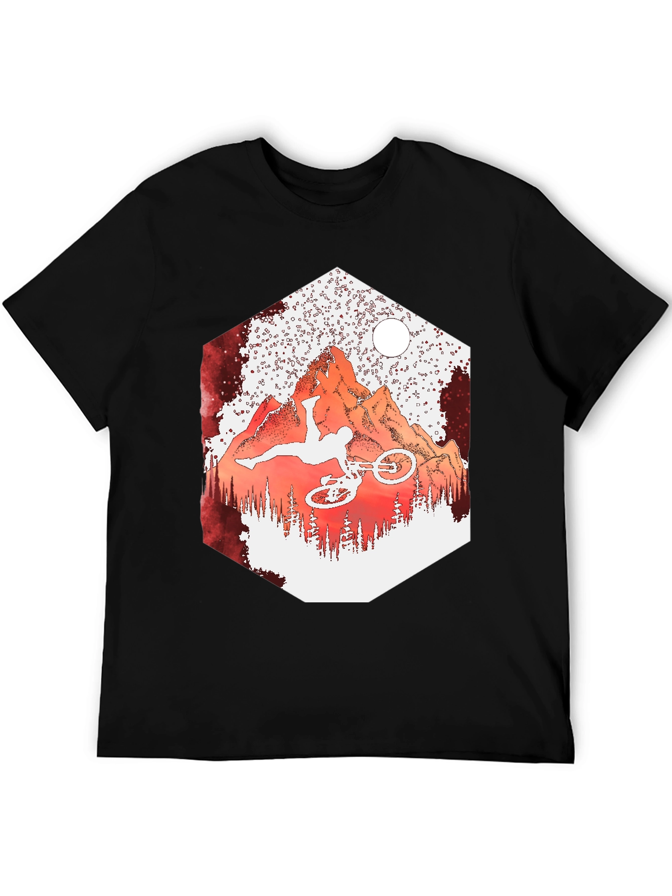 Mountain Biker T-Shirt - Extreme Sports Design