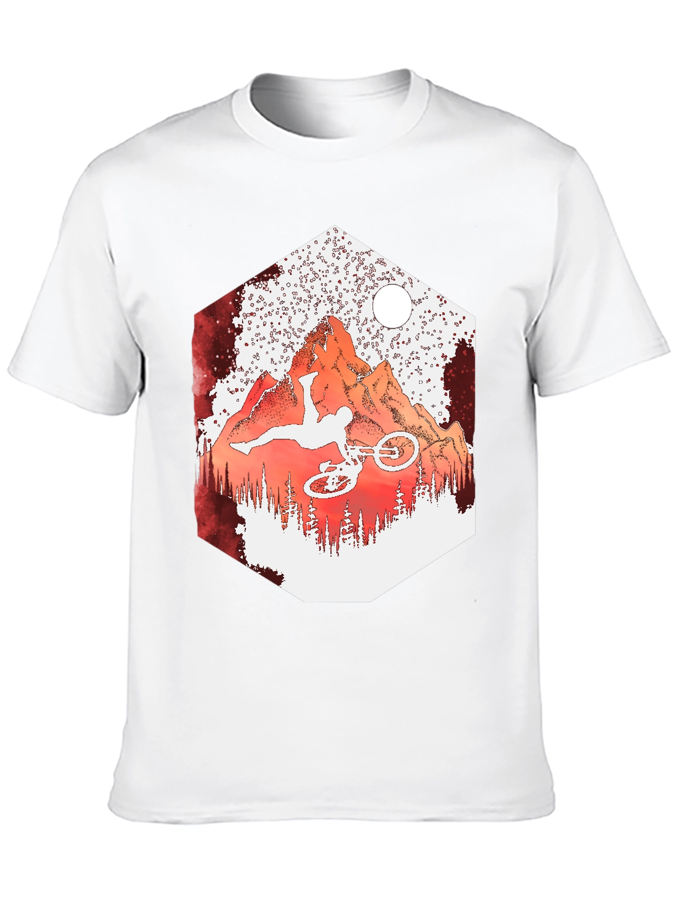 Mountain Biker T-Shirt - Extreme Sports Design