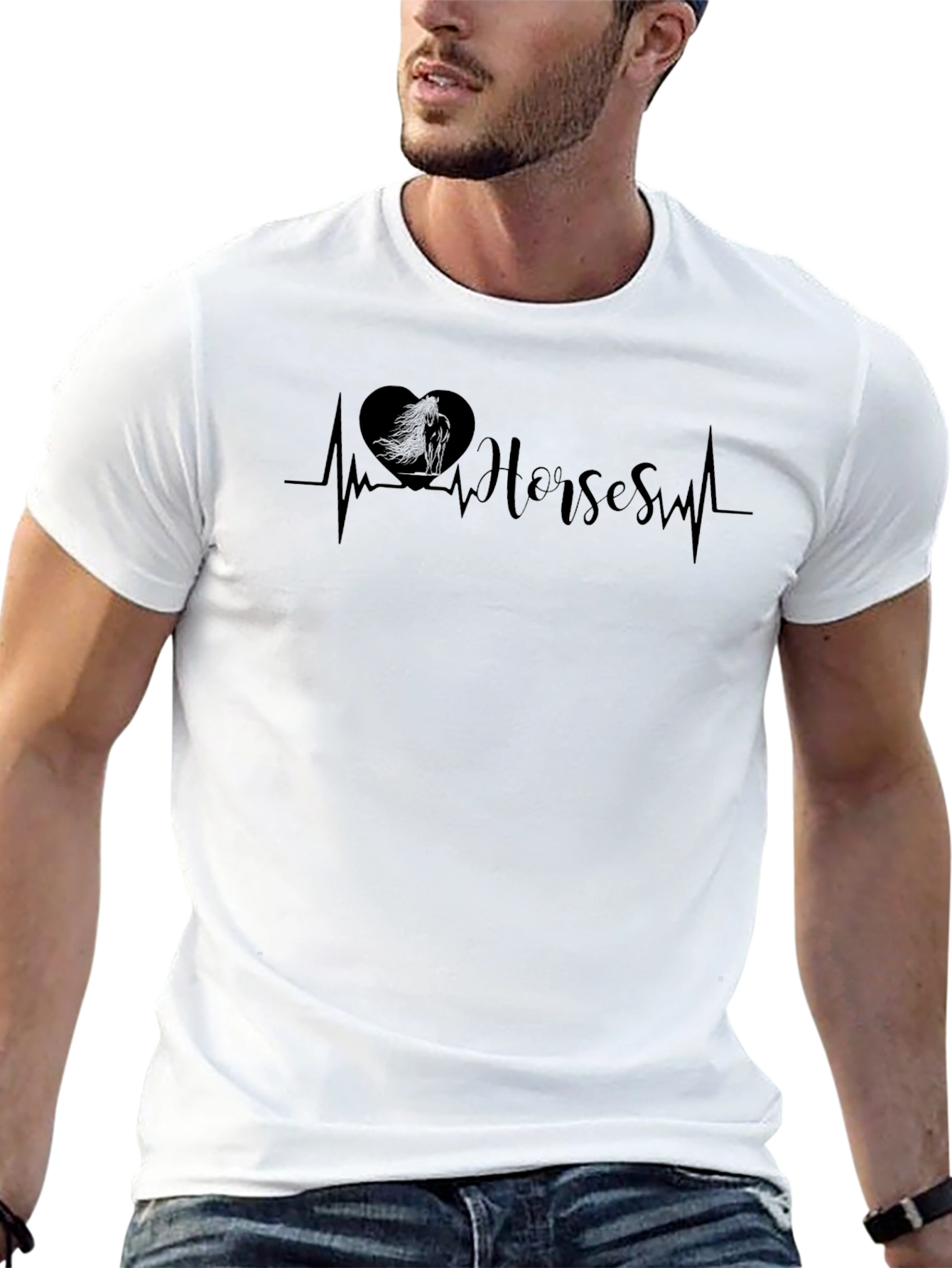 Heartbeat Horses Graphic T-Shirt