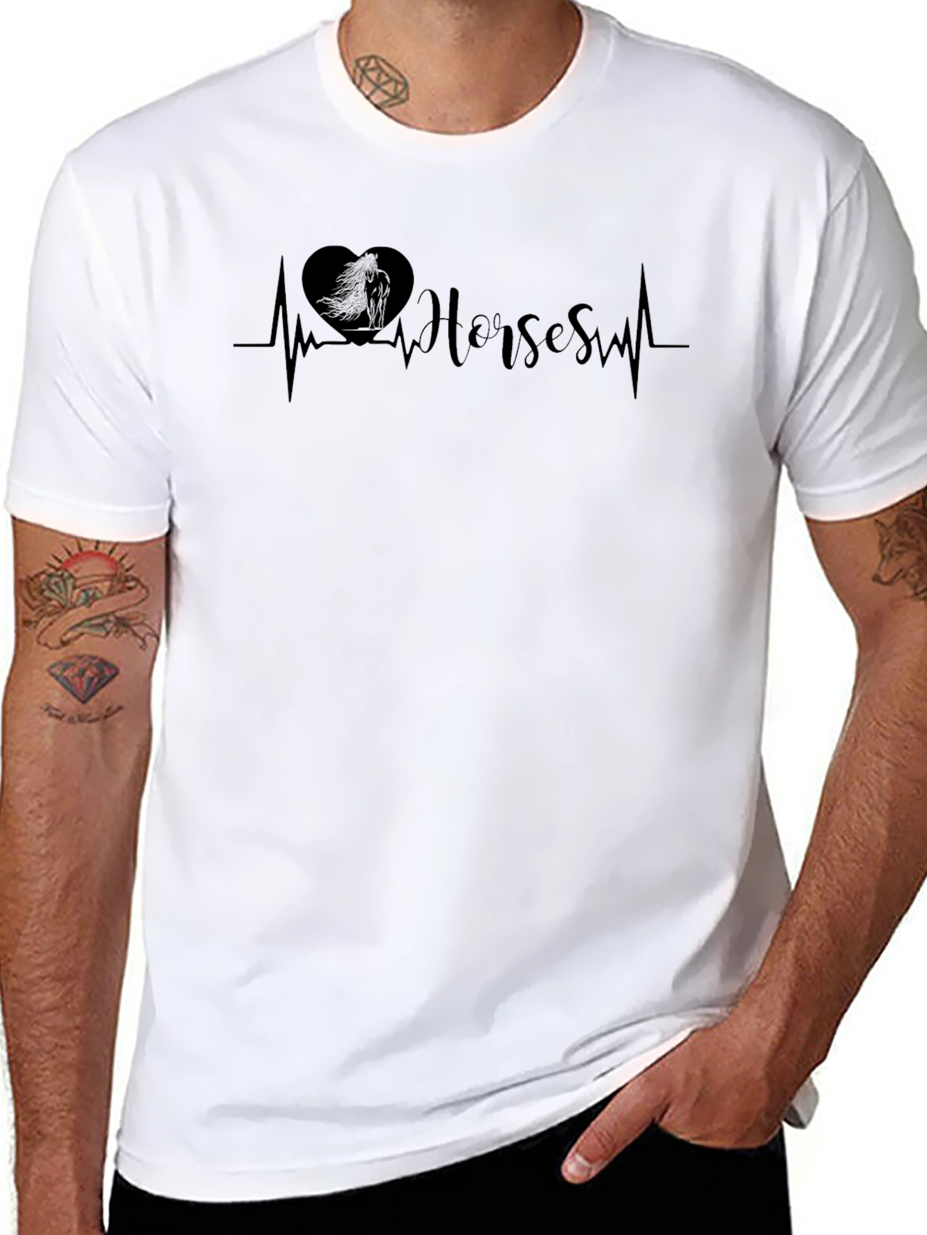 Heartbeat Horses Graphic T-Shirt