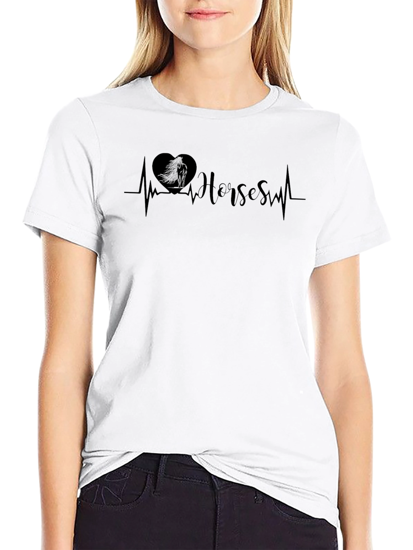 Heartbeat Horses Graphic T-Shirt