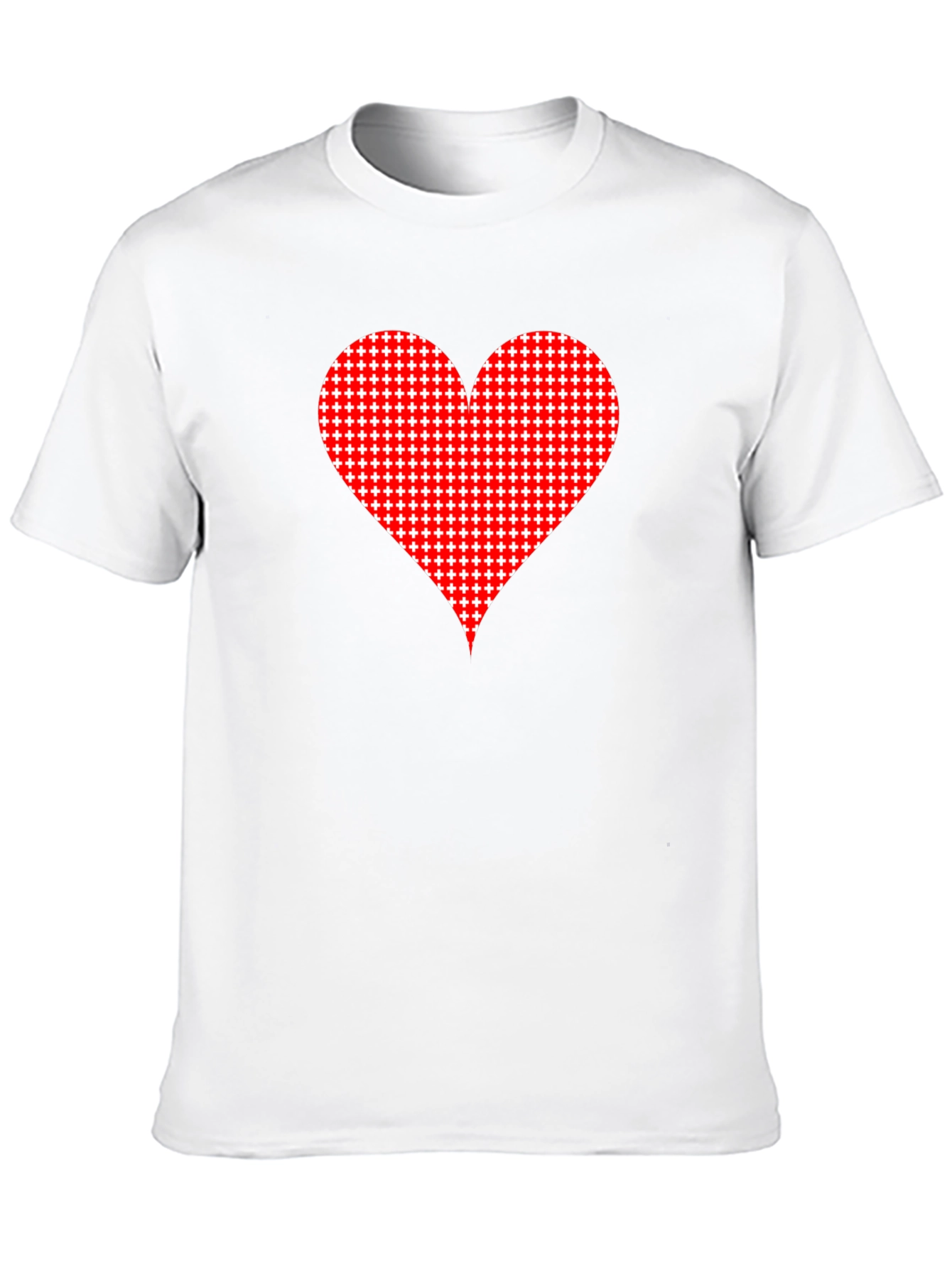 Heart Pattern Black Tee - Stylish Casual Wear