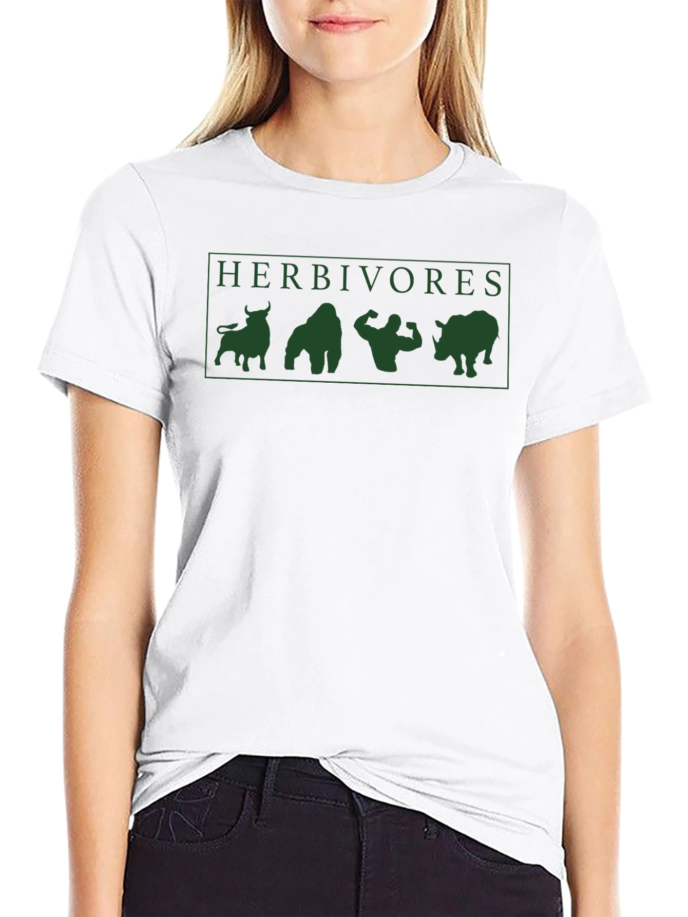 Herbivore Power: Black Graphic Tee