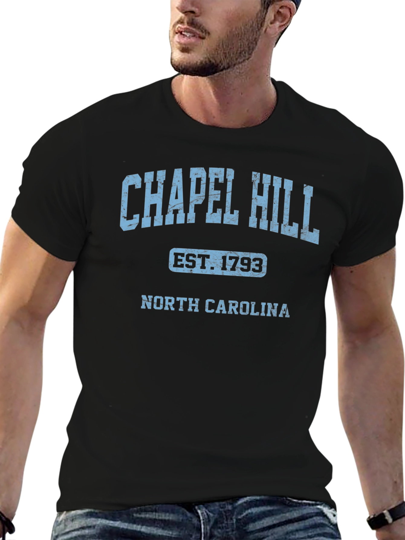 Chapel Hill North Carolina Est. 1793 Black T-Shirt