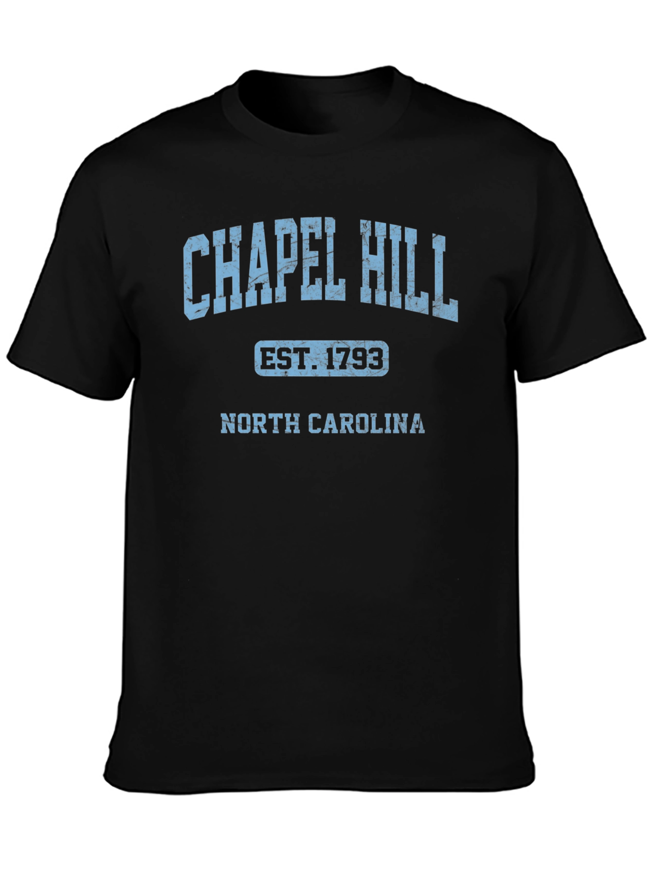 Chapel Hill North Carolina Est. 1793 Black T-Shirt