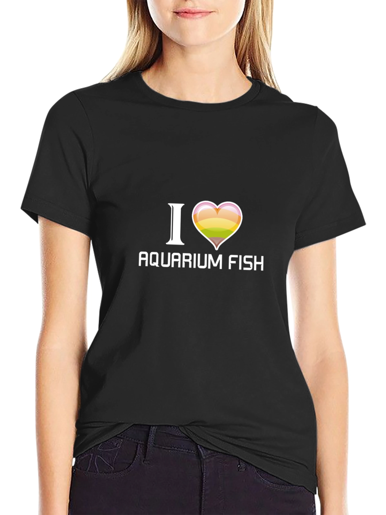 I Love Aquarium Fish Black T-Shirt