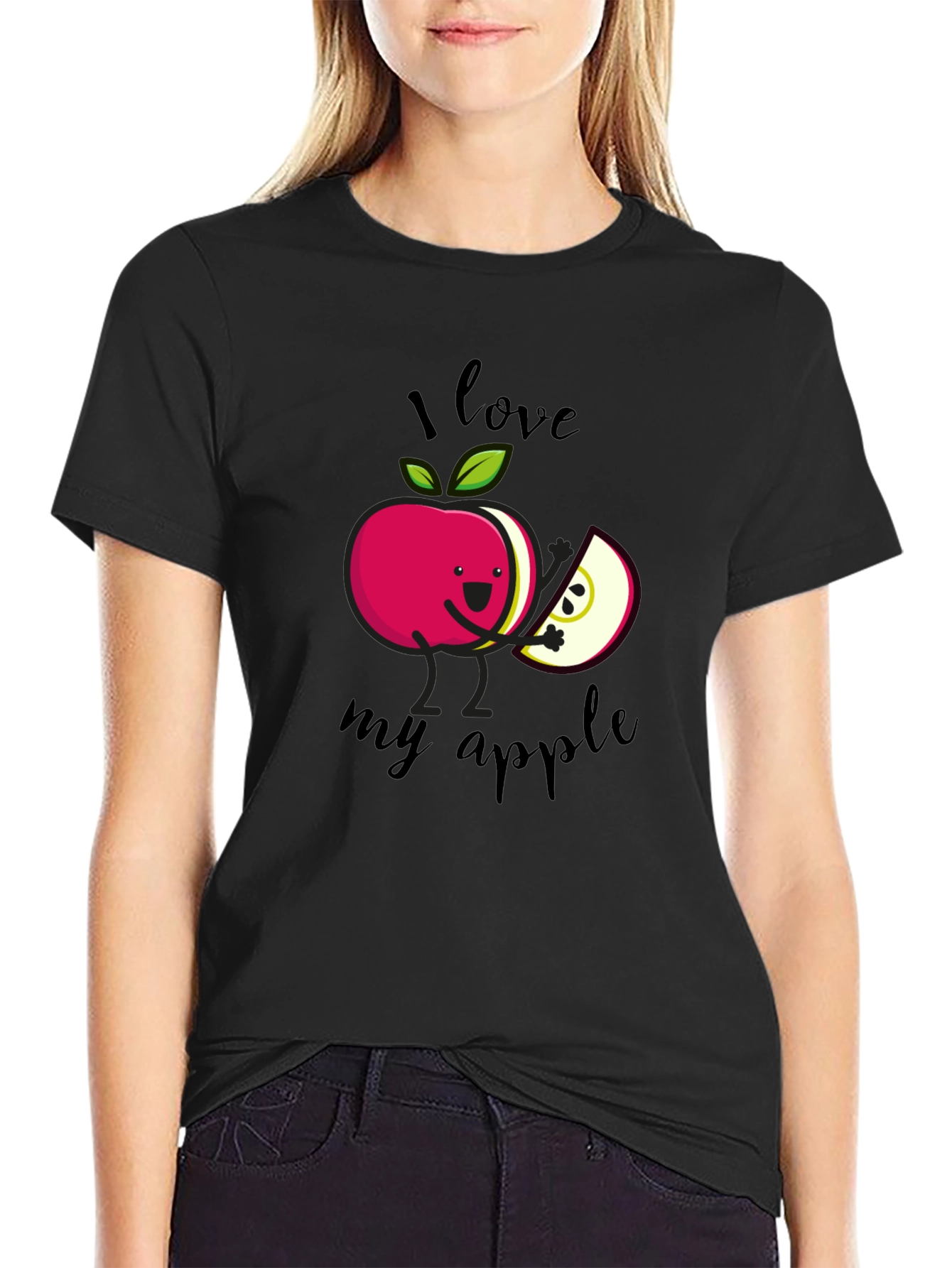 I Love My Apple Funny Graphic Tee