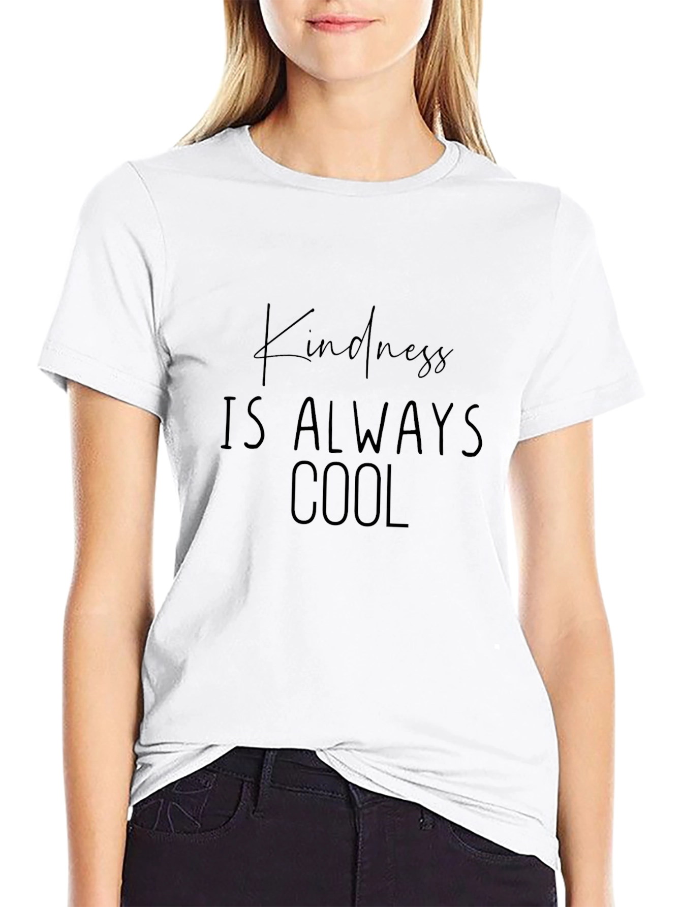 Kindness is Always Cool Black Graphic Tee