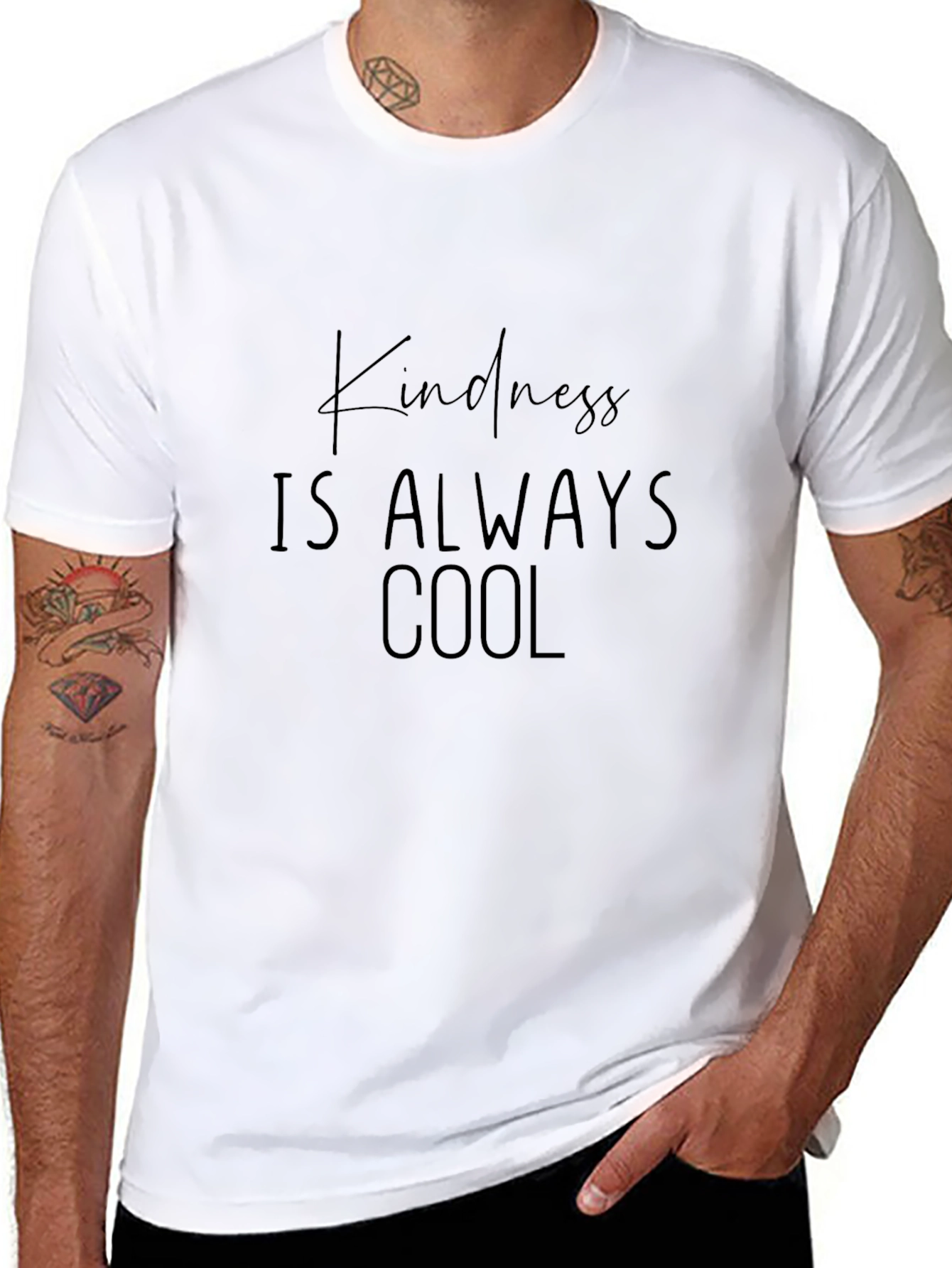 Kindness is Always Cool Black Graphic Tee