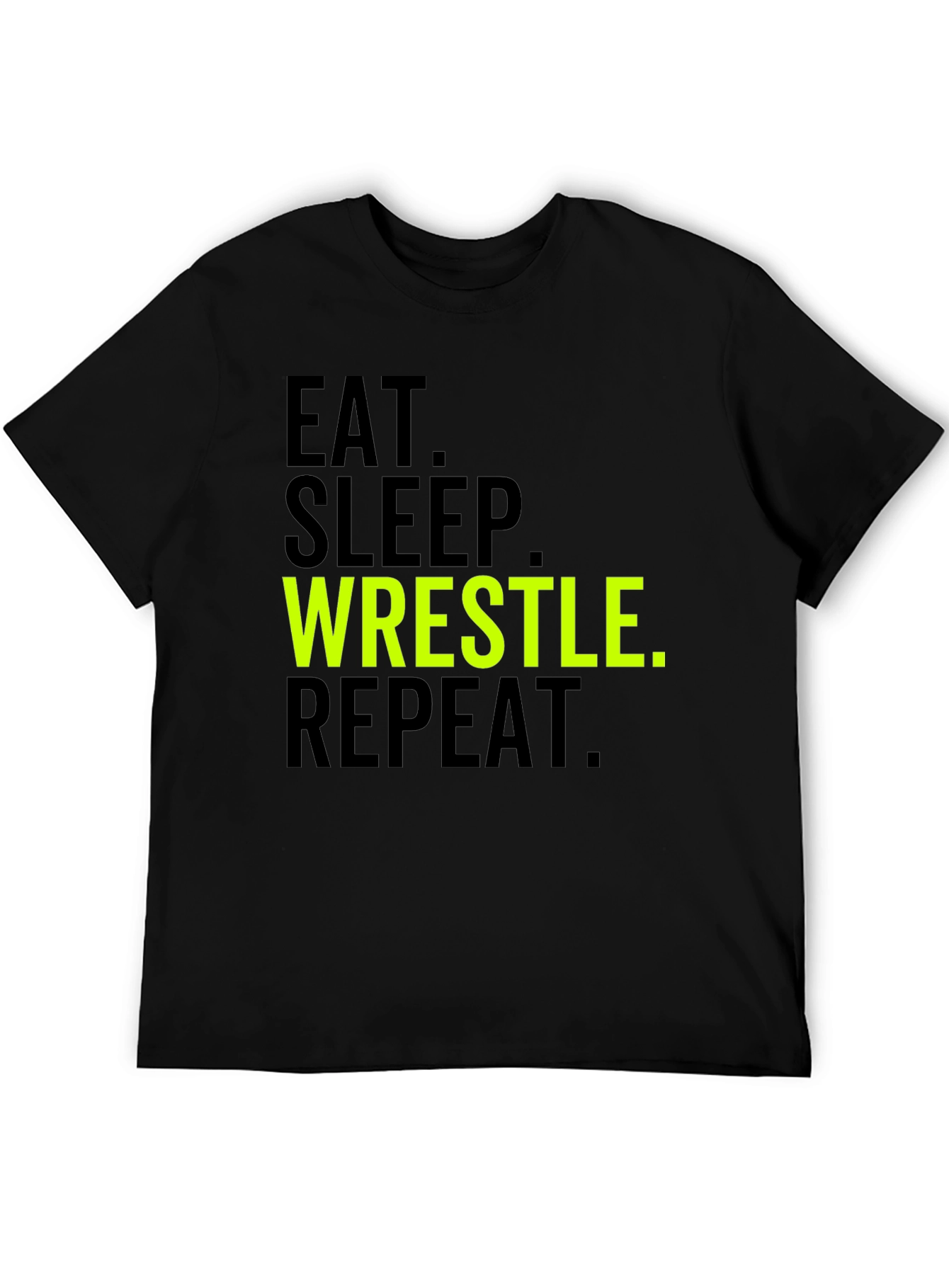Eat Sleep Wrestle Repeat Graphic Tee