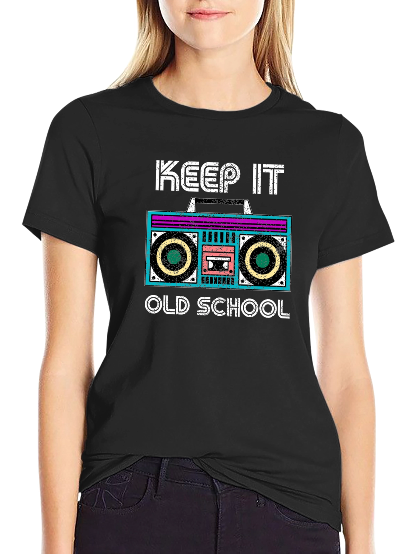 Keep It Old School Boombox Graphic Tee