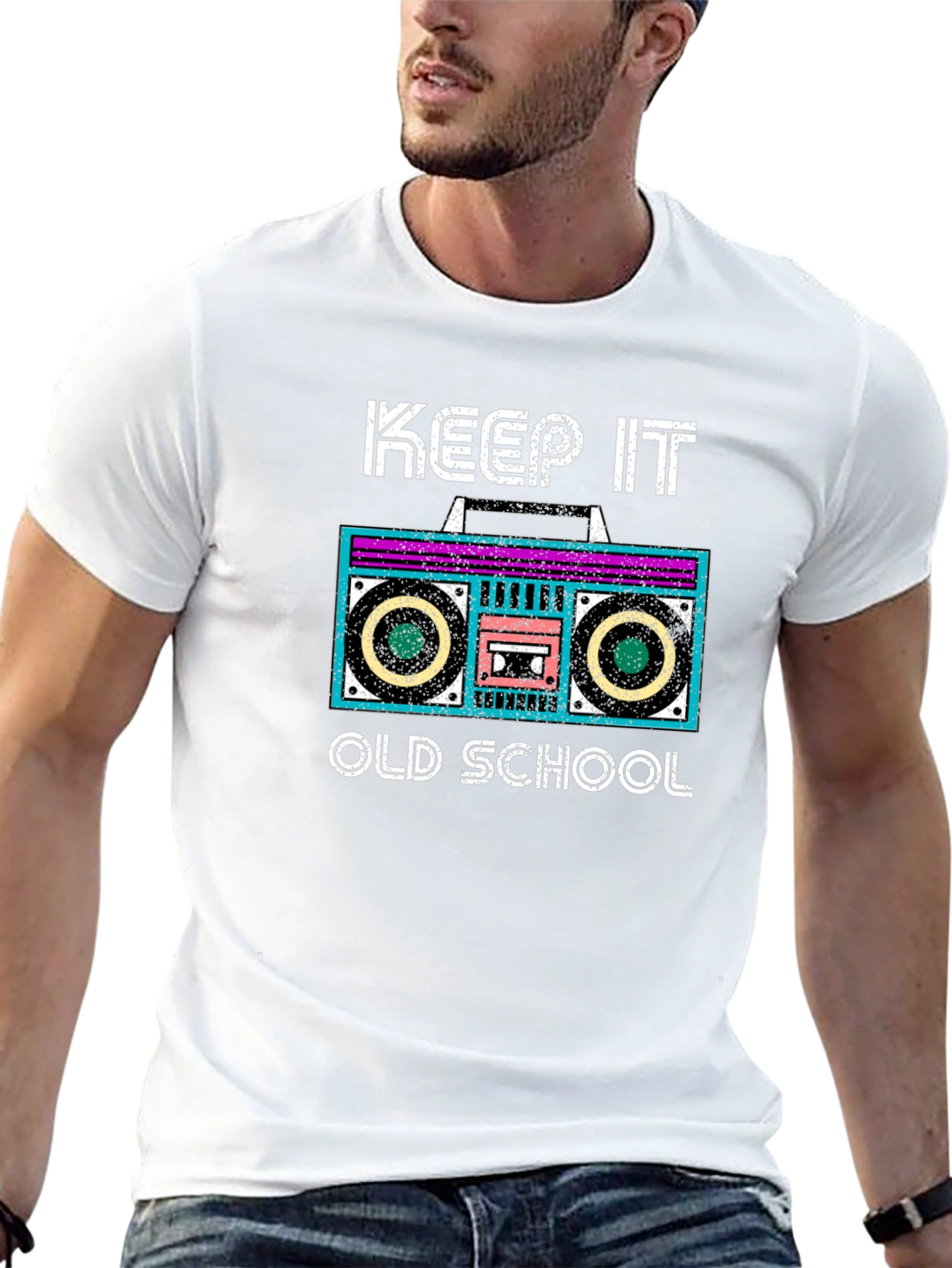 Keep It Old School Boombox Graphic Tee