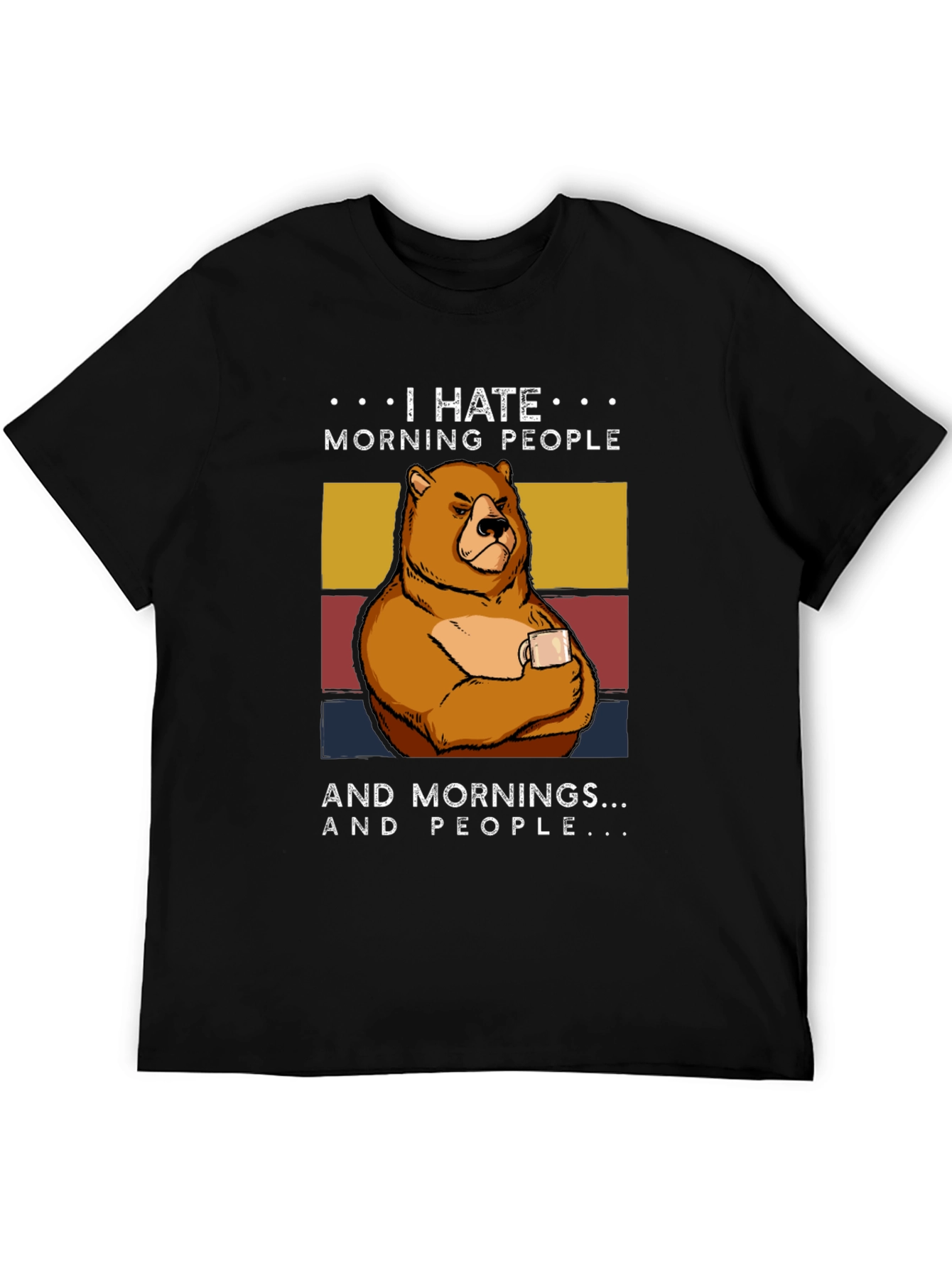I Hate Morning People Bear T-Shirt