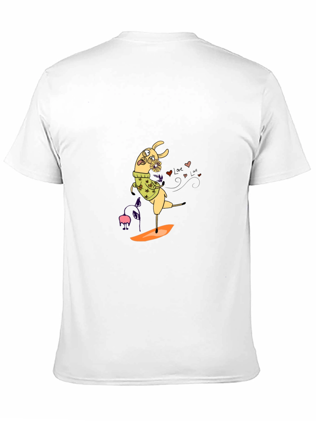 Llama Surfing Black Graphic Tee