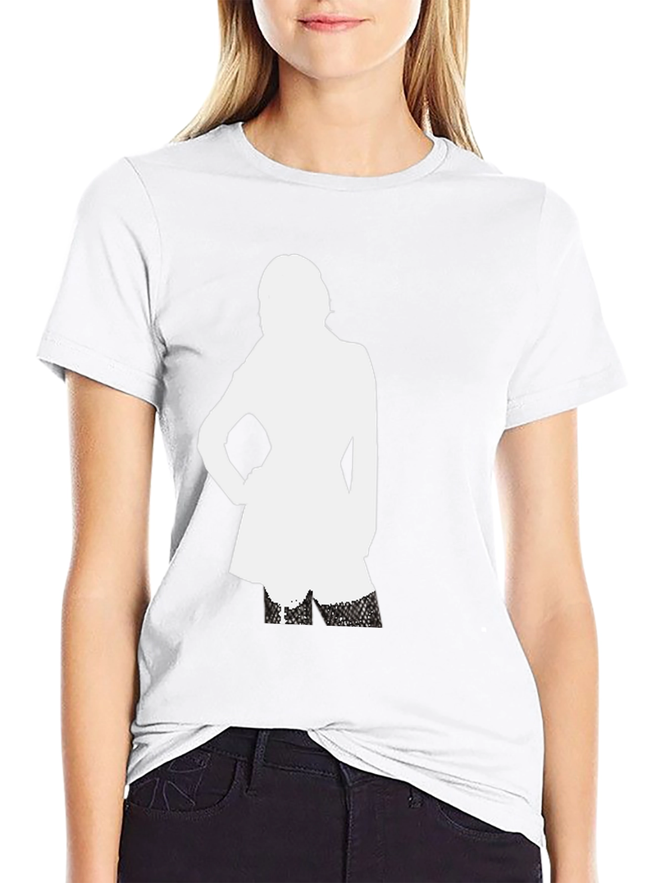 Silhouette Graphic T-Shirt - Black Cotton Tee