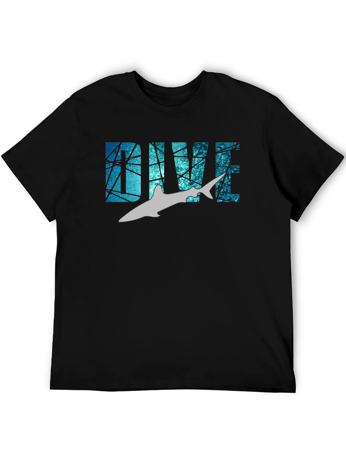 Dive Shark Graphic Black T-Shirt