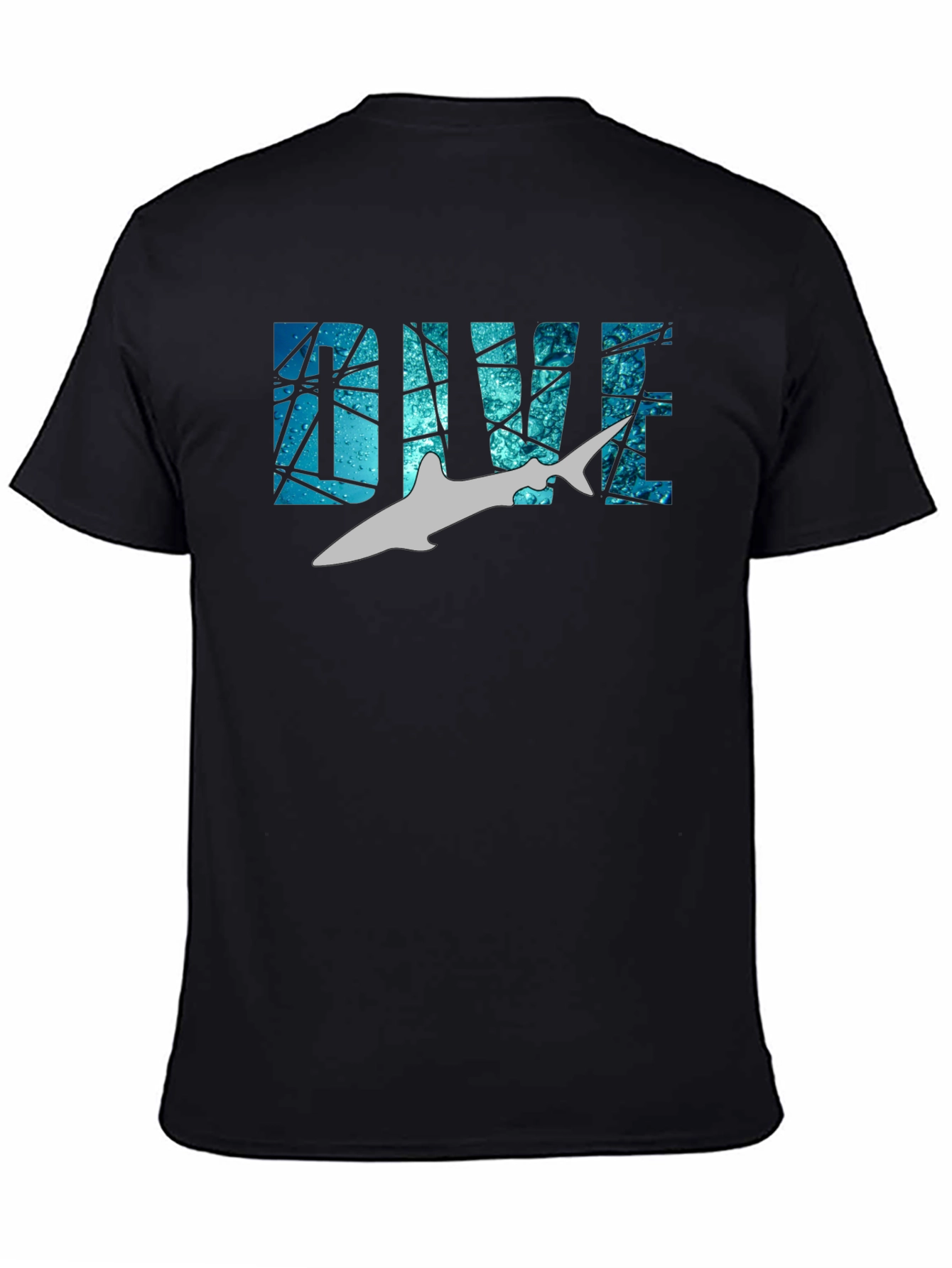 Dive Shark Graphic Black T-Shirt