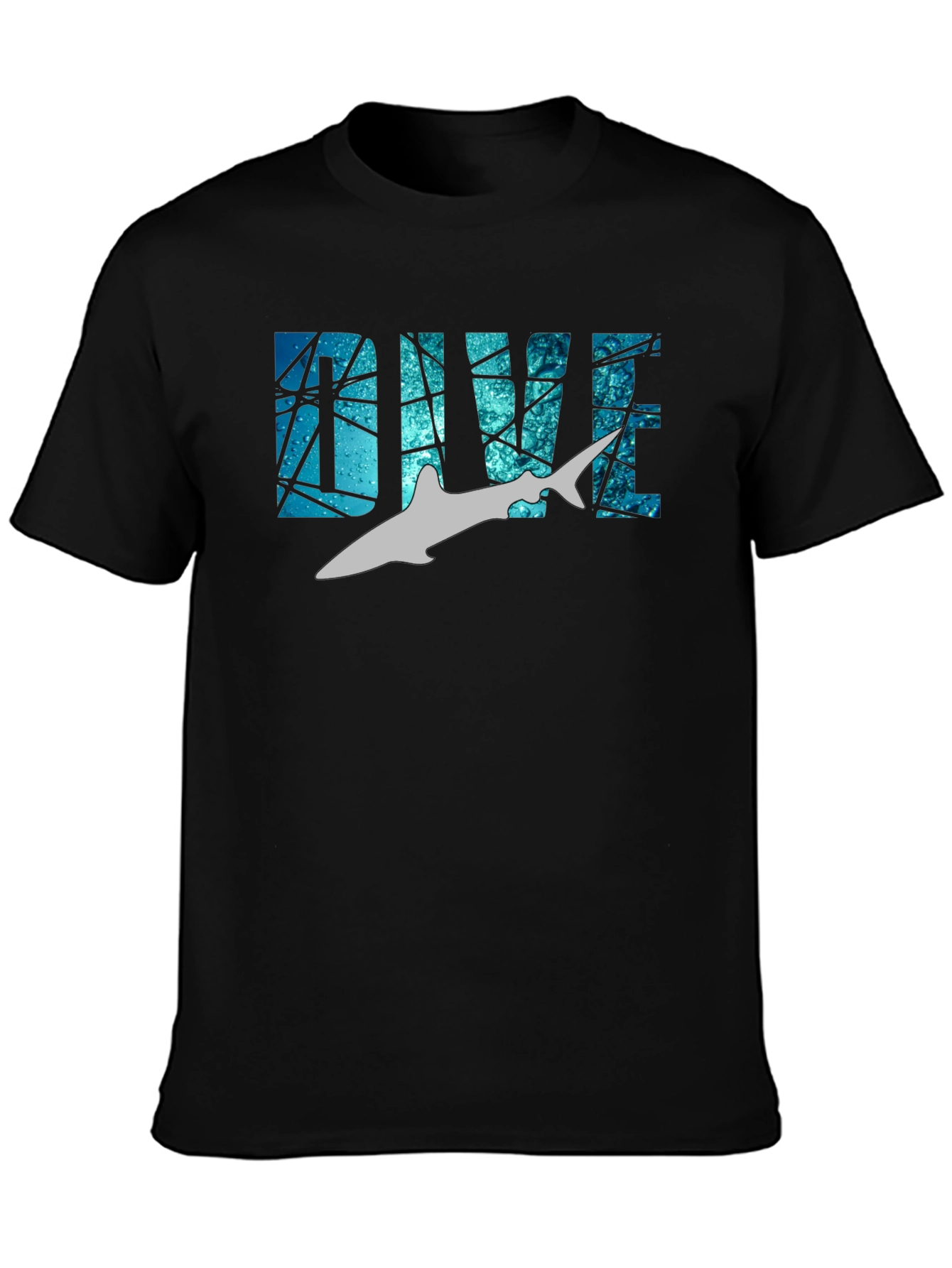 Dive Shark Graphic Black T-Shirt