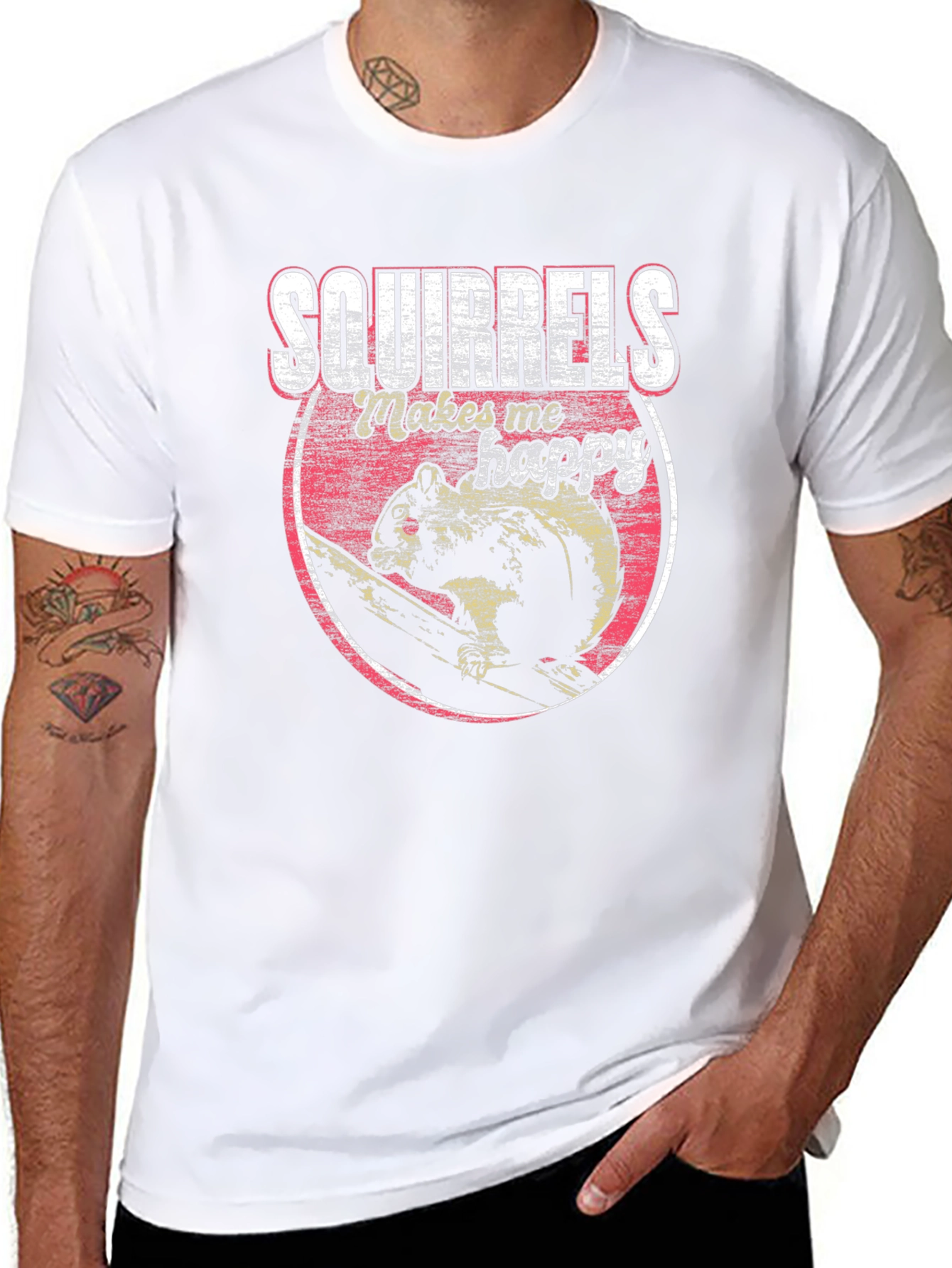Squirrels Make Me Happy Graphic Tee