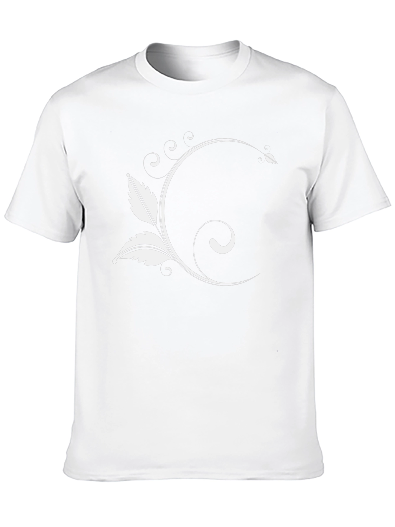 Elegant Floral Graphic Black T-Shirt