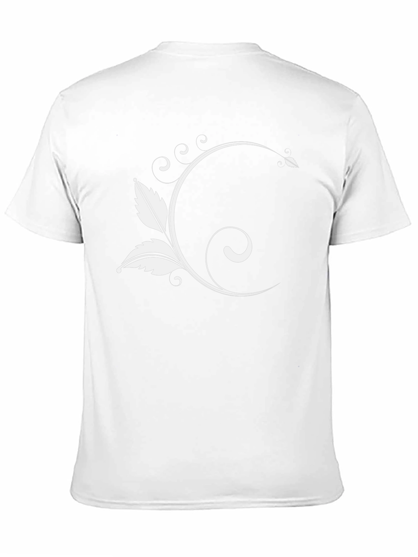 Elegant Floral Graphic Black T-Shirt