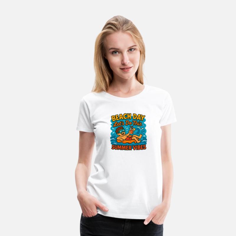 Beach Day Summer Vibes Illustration Relaxing