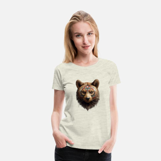 Bear face, animal, decorated