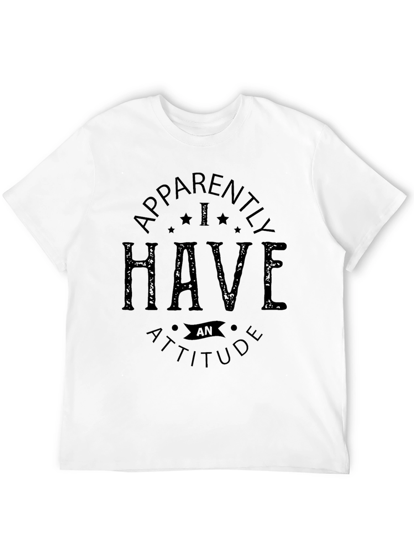 Apparently I Have An Attitude - Mens Black T-Shirt