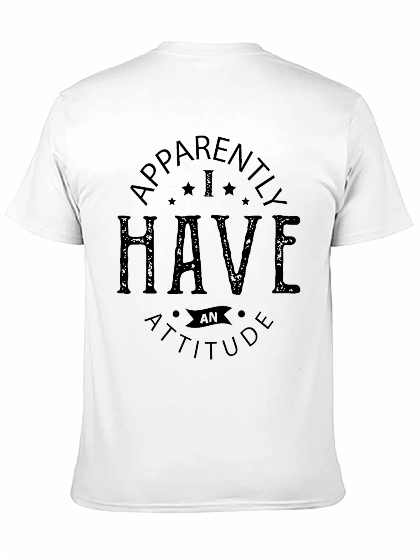 Apparently I Have An Attitude - Mens Black T-Shirt