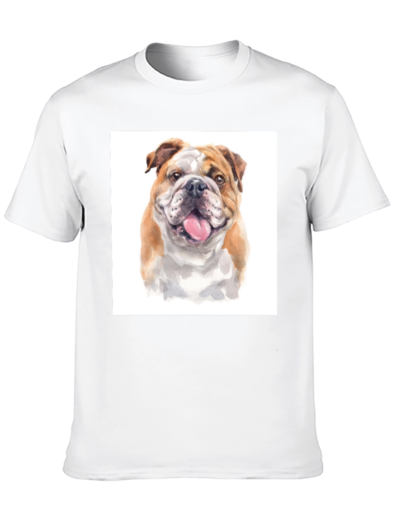 Bulldog Face T-Shirt – Detailed Dog Lover Graphic Tee
