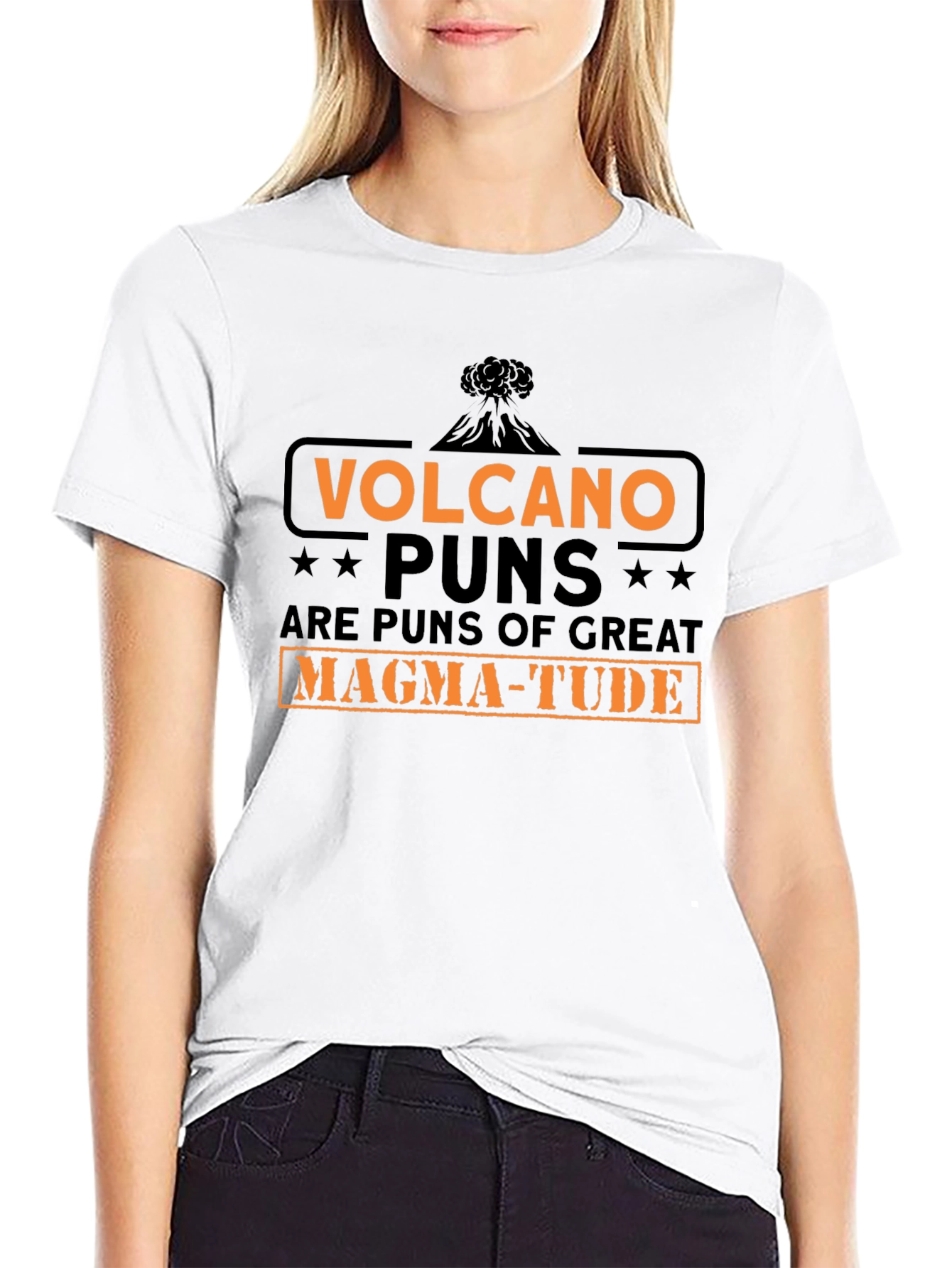 Volcano Puns Magma-tude Graphic T-Shirt
