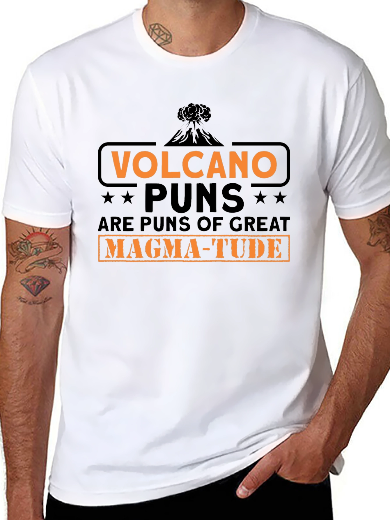 Volcano Puns Magma-tude Graphic T-Shirt