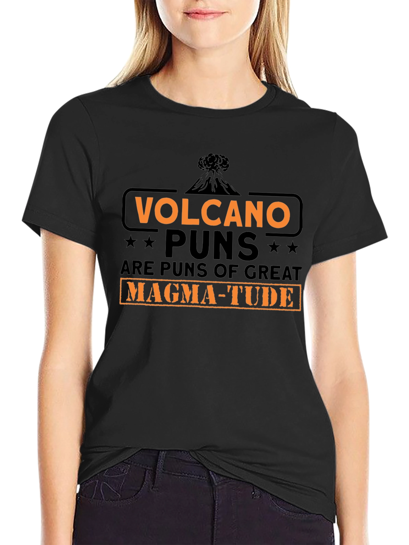 Volcano Puns Magma-tude Graphic T-Shirt