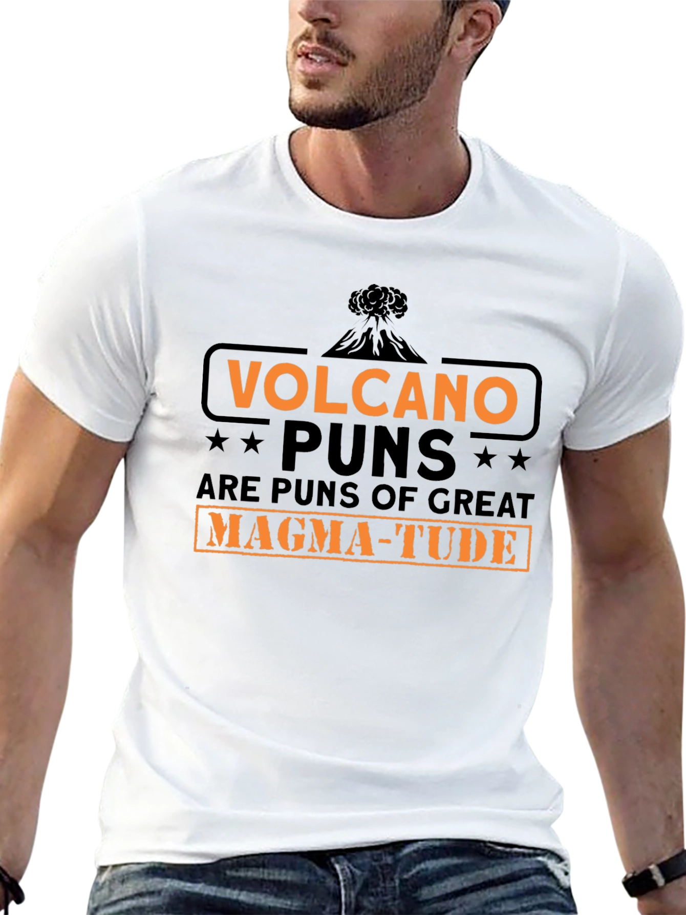 Volcano Puns Magma-tude Graphic T-Shirt