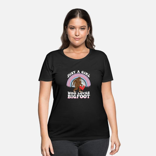 Bigfoot Heart Valentines Day Just Girl Who Loves