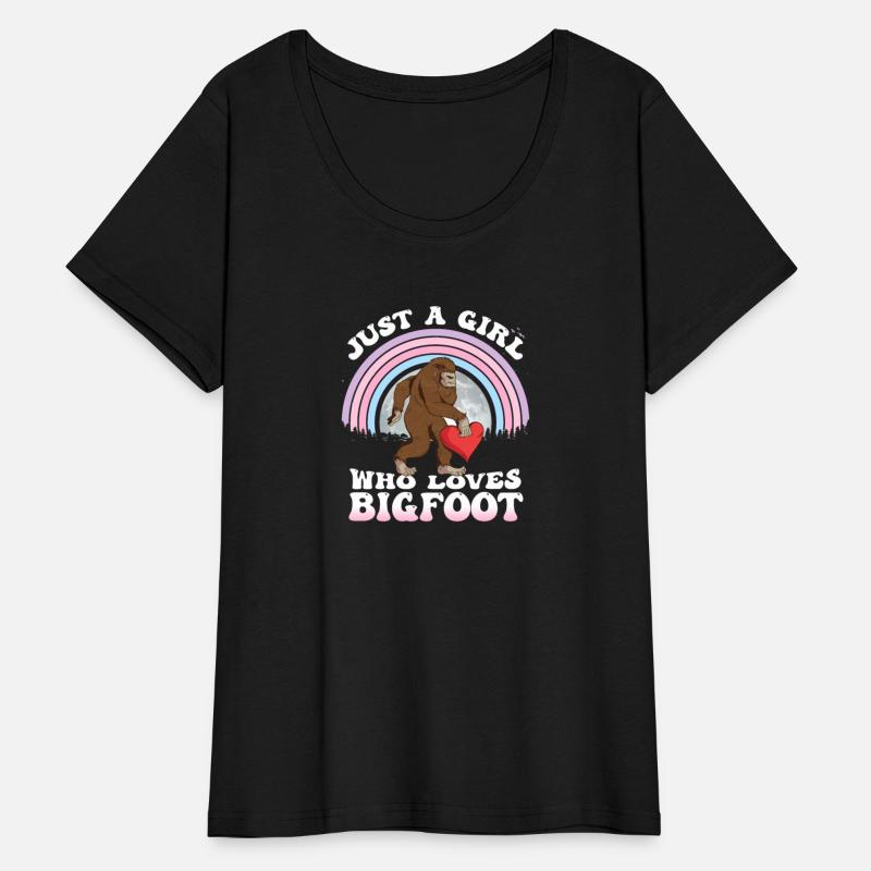 Bigfoot Heart Valentines Day Just Girl Who Loves