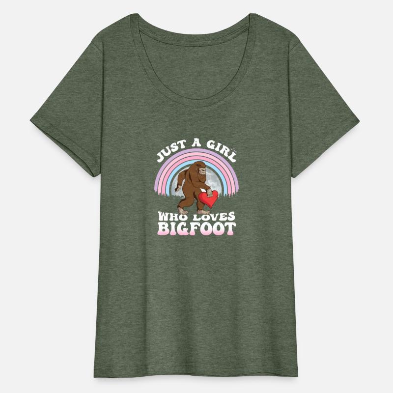 Bigfoot Heart Valentines Day Just Girl Who Loves