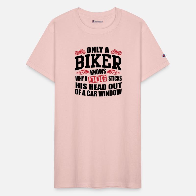 Biker sticks head out of window