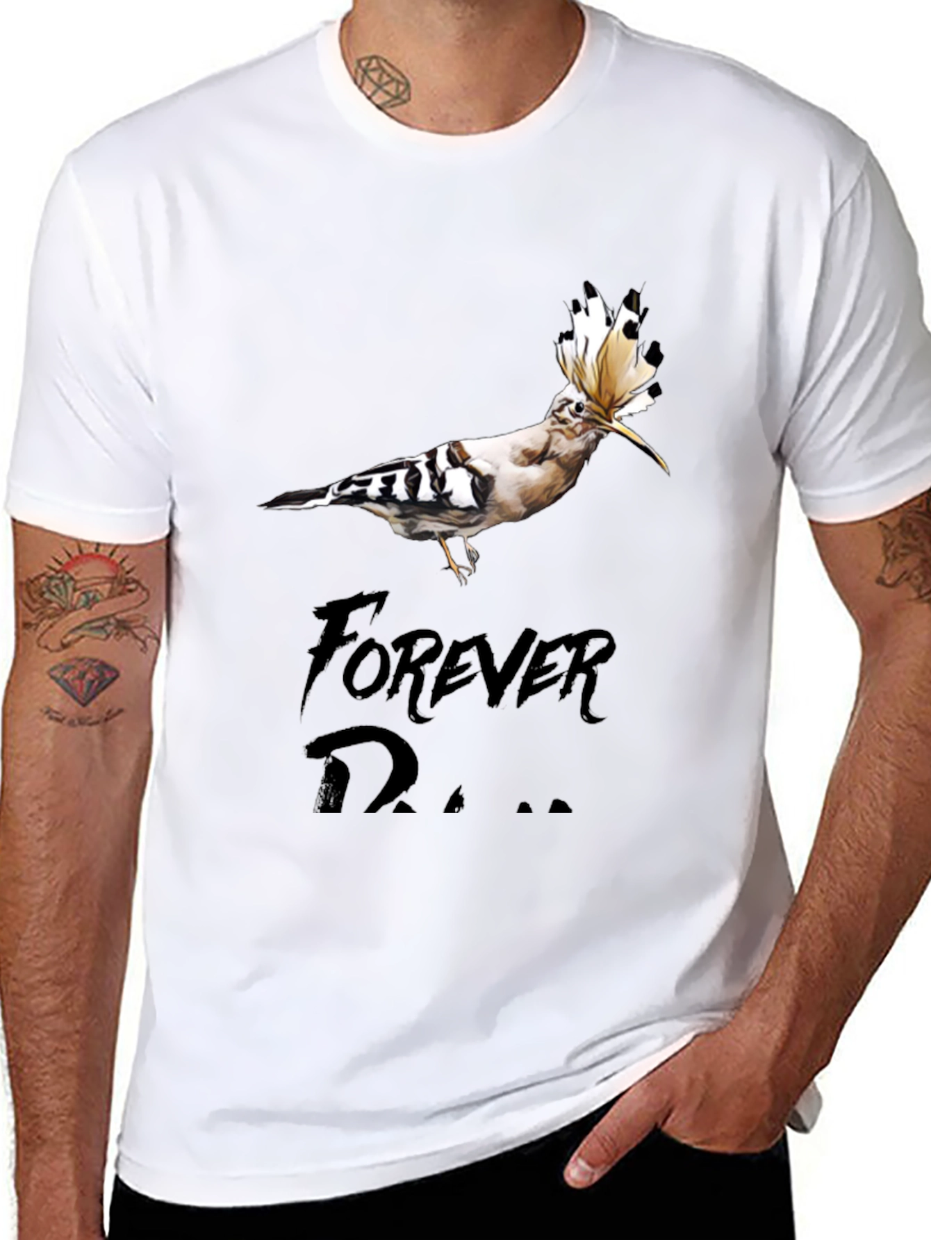 Unique Bird Graphic Tee - Forever Dreamer