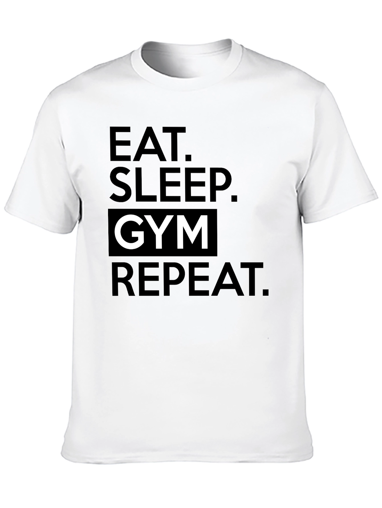 Eat Sleep Gym Repeat Black T-Shirt