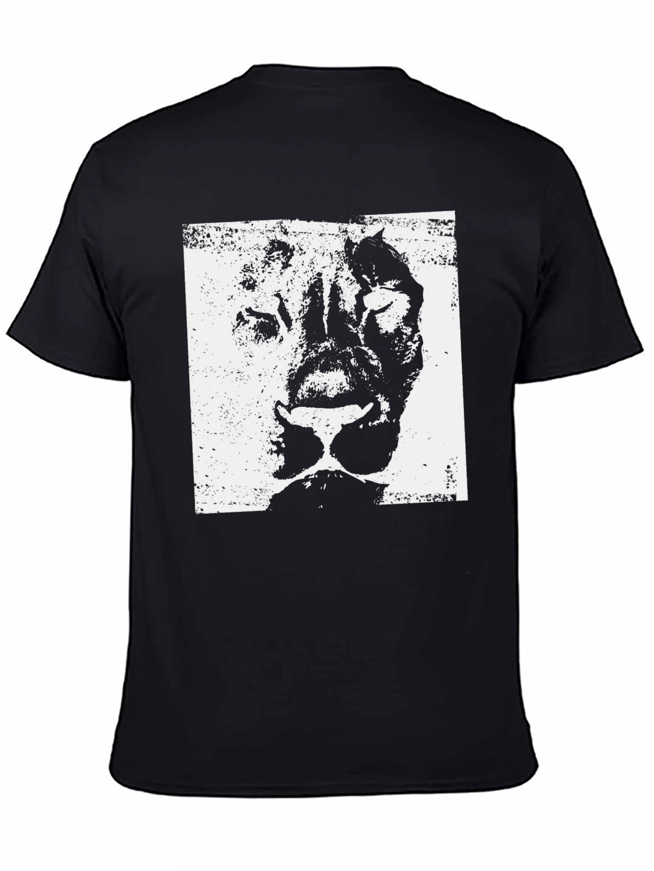 Lion Graphic Print Black T-Shirt