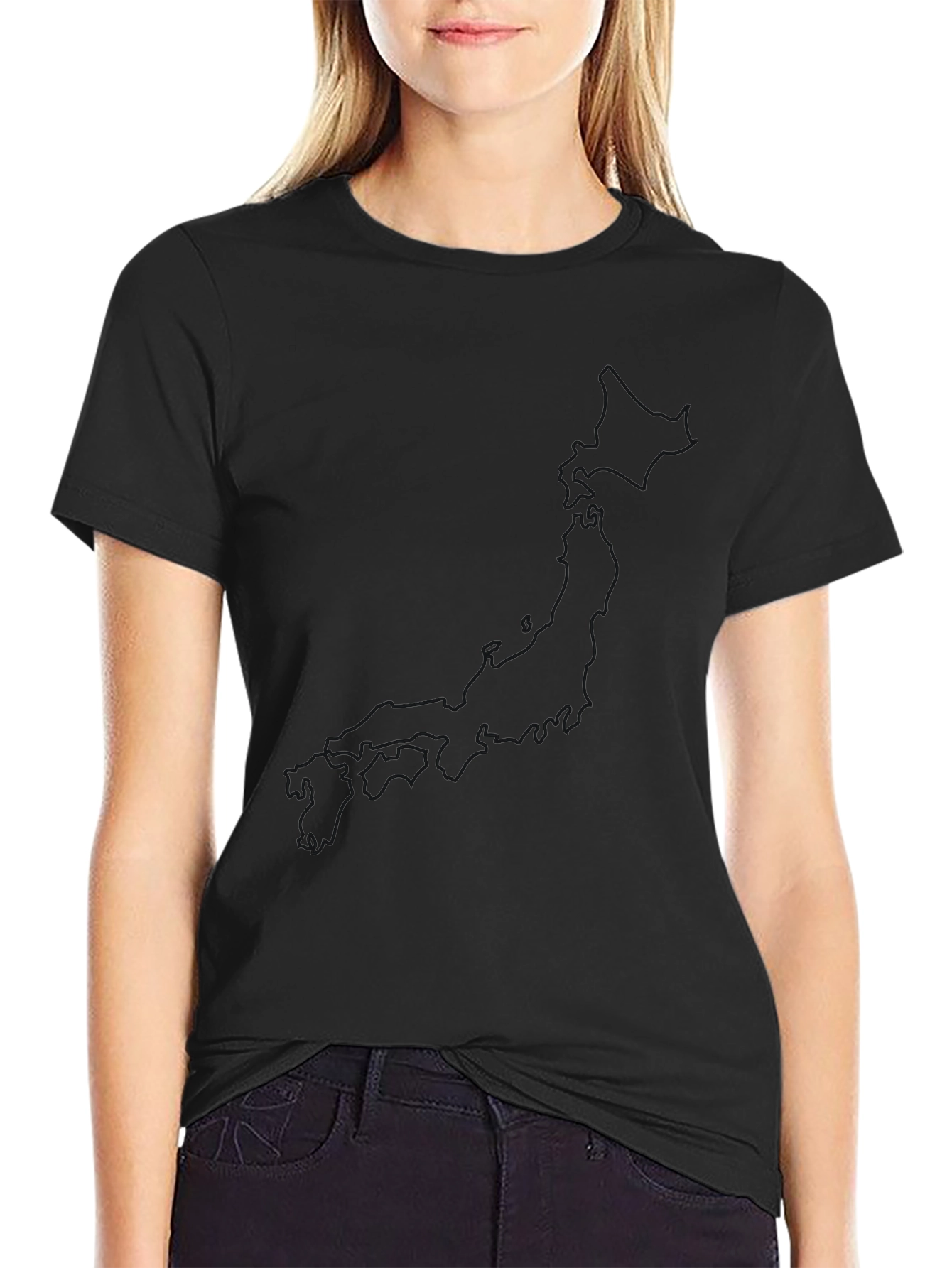 Mens Classic Black Crew Neck T-Shirt