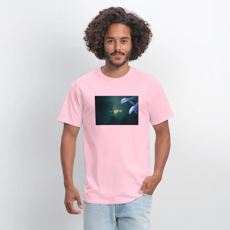 Blue Banded Bee in flight