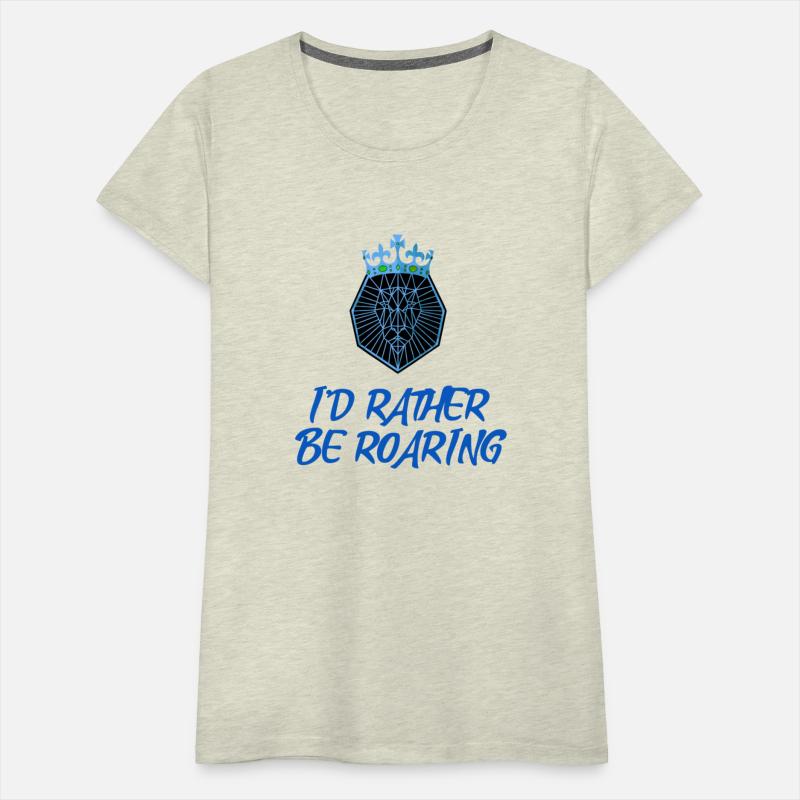 Blue Geometric Lion Head