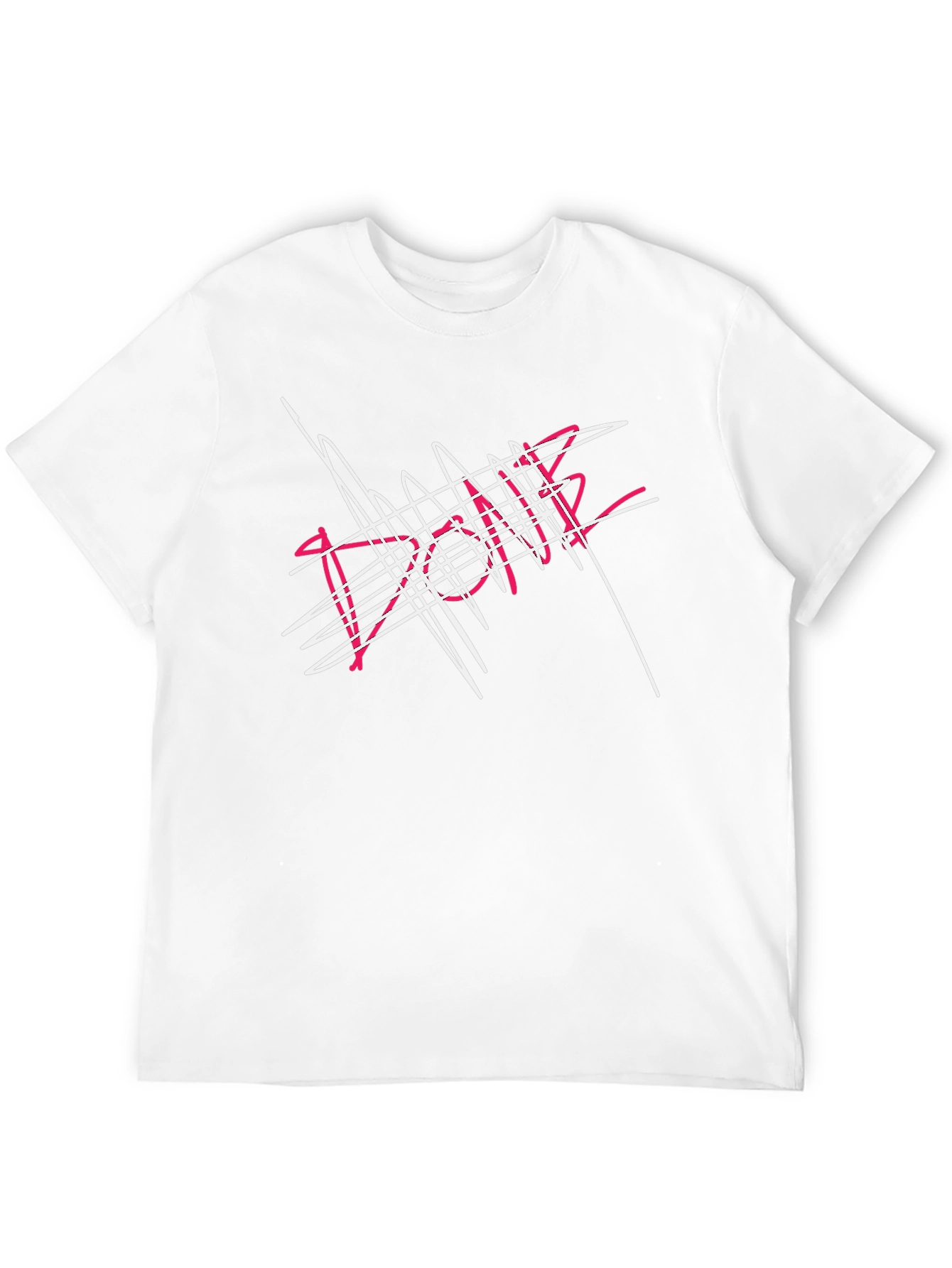 Abstract Scribble Graphic Black T-Shirt
