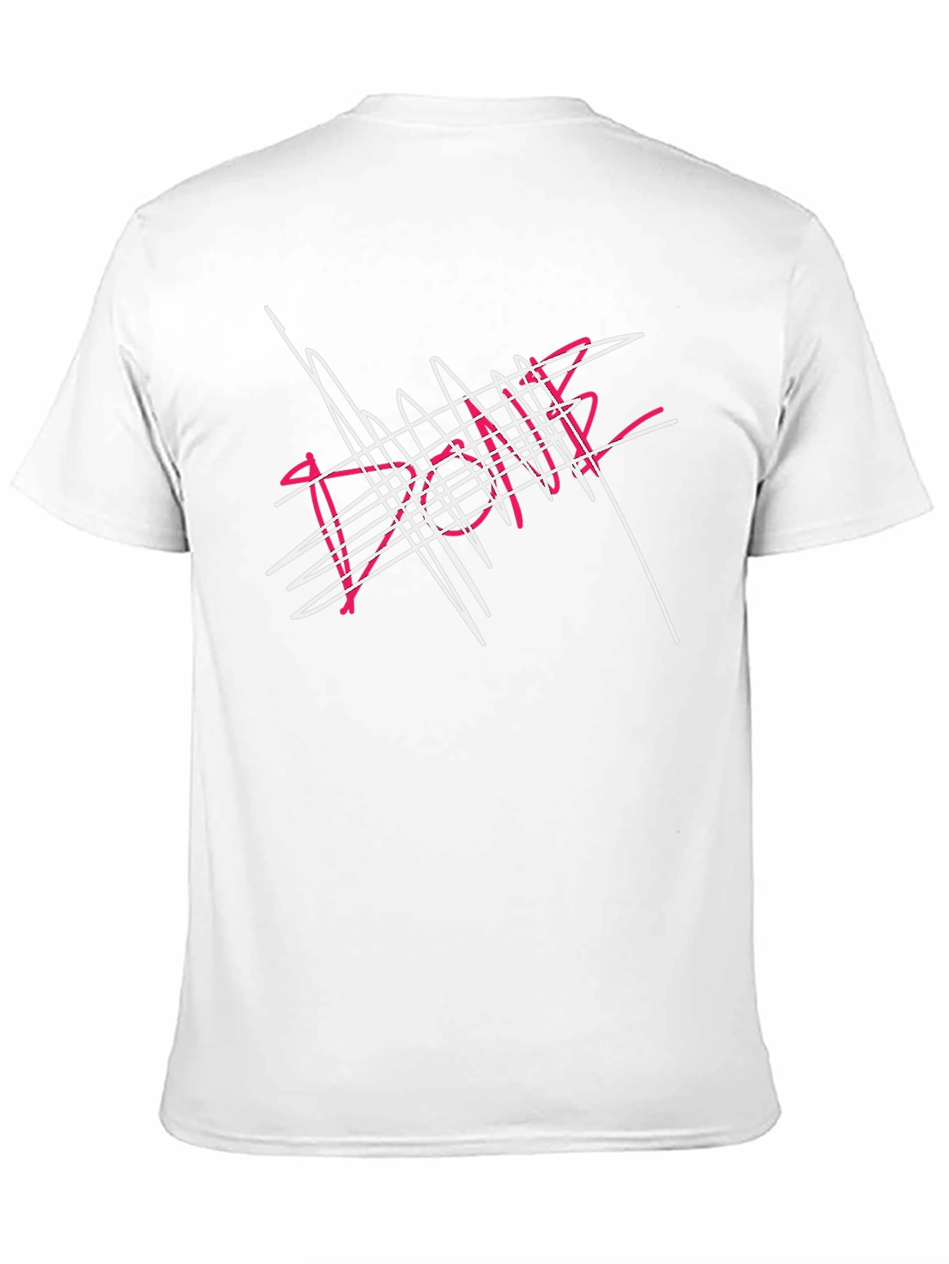 Abstract Scribble Graphic Black T-Shirt
